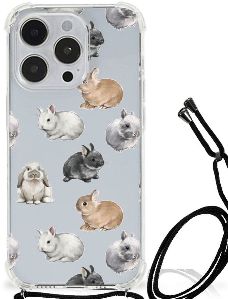 Case Anti-shock voor iPhone 14 Pro Max Konijntjes