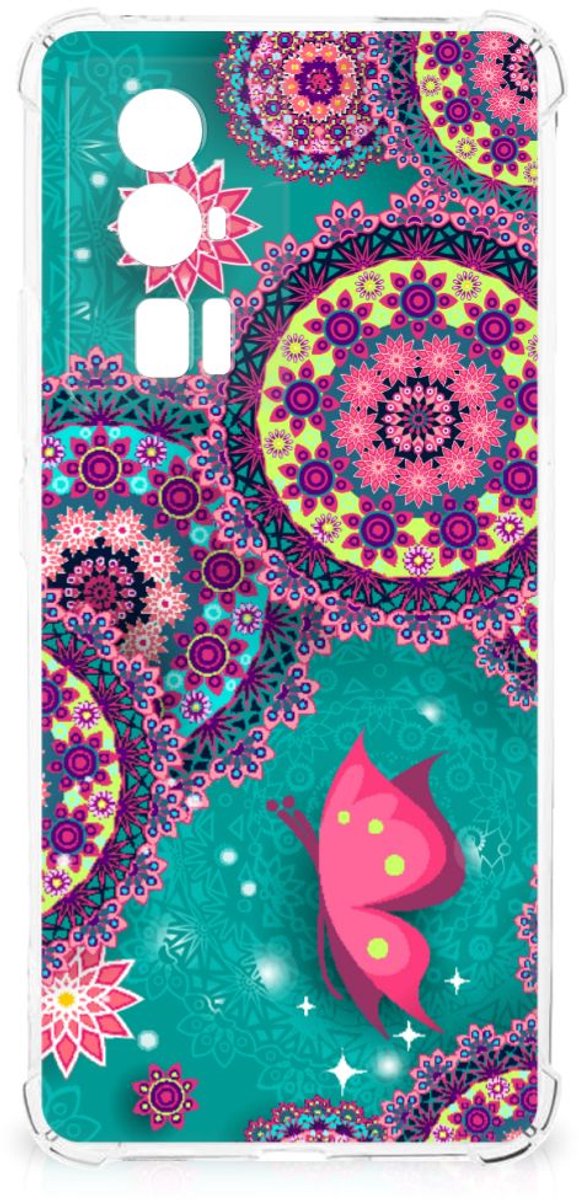 Xiaomi Poco F5 Pro Back Cover Cirkels en Vlinders