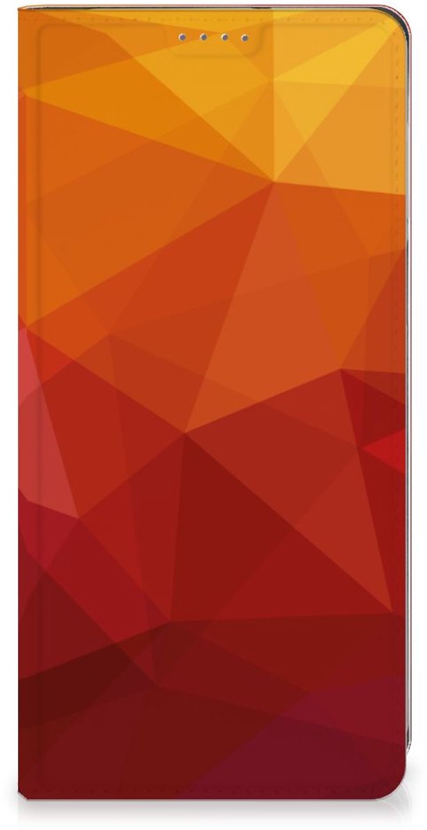 Stand Case voor Motorola Moto G54 Polygon Red