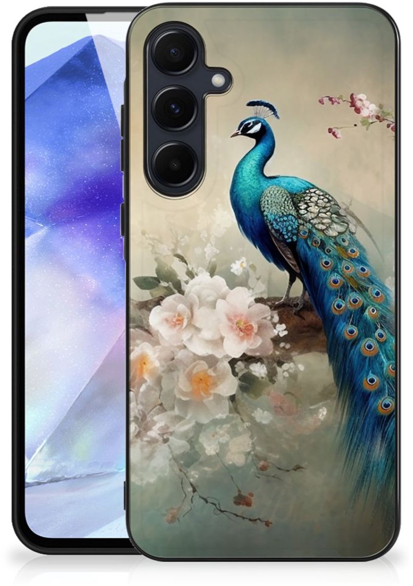 Dierenprint Telefoonhoesje voor Samsung Galaxy A55 Vintage Pauwen