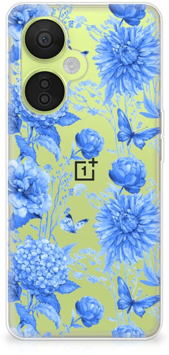 TPU Case voor OnePlus Nord CE 3 Lite Flowers Blue