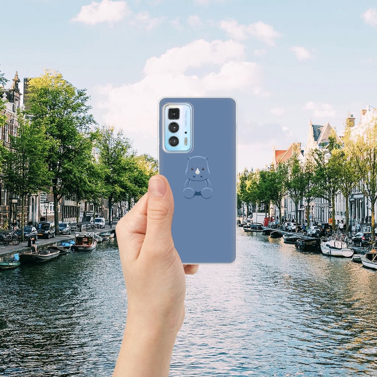 Motorola Edge 20 Pro Telefoonhoesje met Naam Baby Rhino