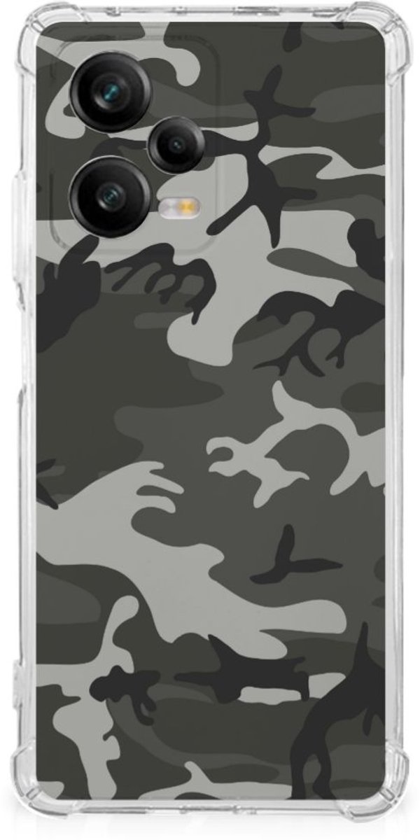 Xiaomi Redmi Note 12 Pro Plus Doorzichtige Silicone Hoesje Army Light