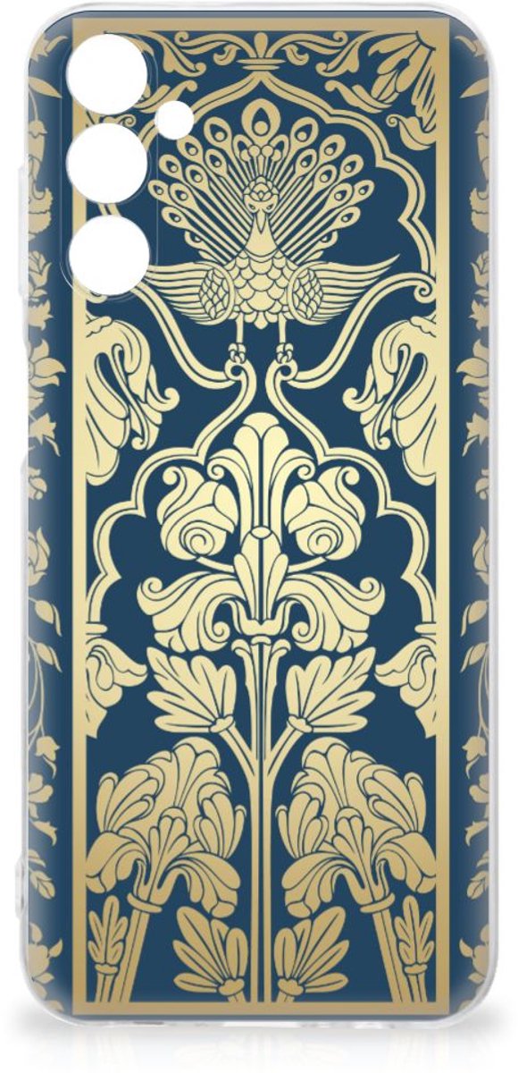 Samsung Galaxy M14 TPU Case Beige Flowers