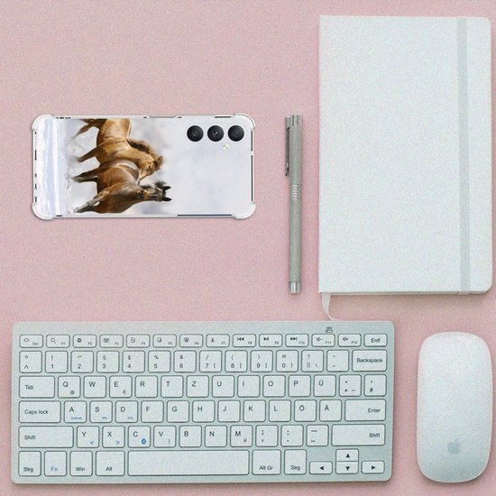 Coque de protection pour Samsung Galaxy A05s avec Bumper transparent, motif Paarden.