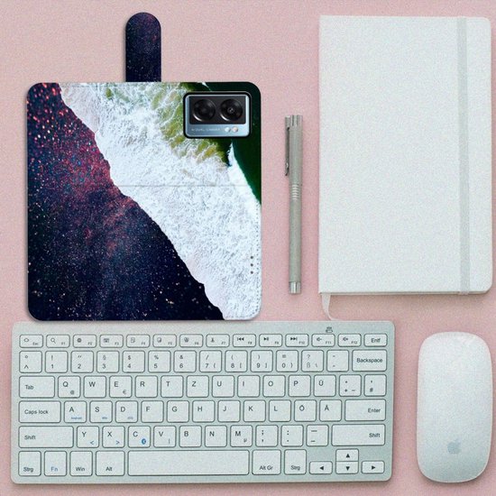 Etuis Portefeuille Compatible avec Cuir Flip Cover Fermeture magnétique pour OPPO A77 5G | A57 5G Coque Espace Mer