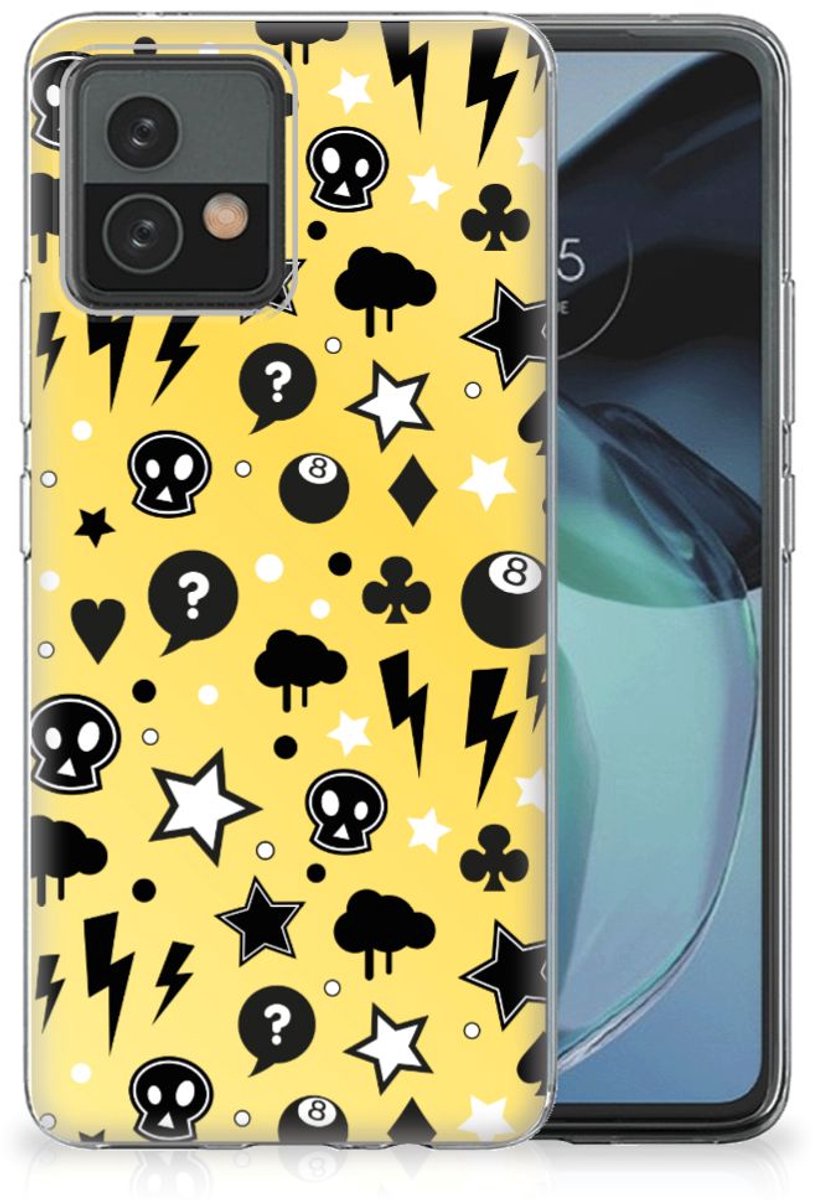 Silicone Back Case Motorola Moto G72 Punk Geel