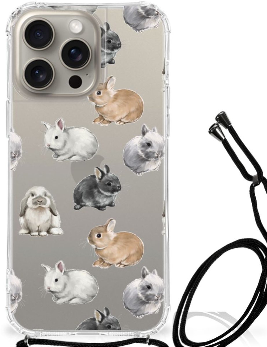 Case Anti-shock voor iPhone 15 Pro Max Konijntjes