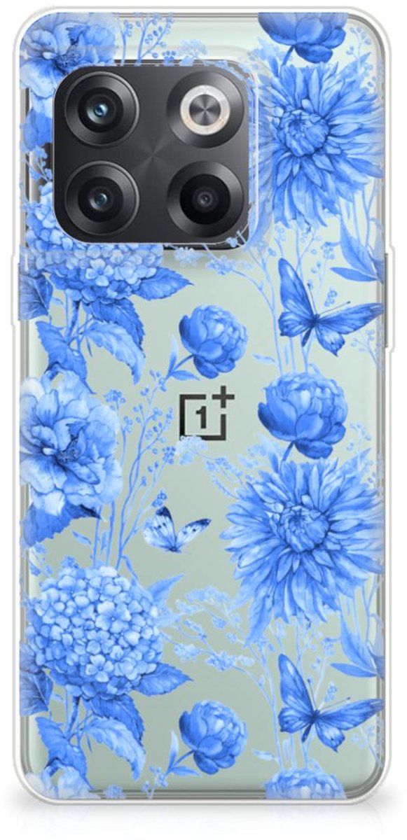 TPU Case voor OnePlus 10T Flowers Blue