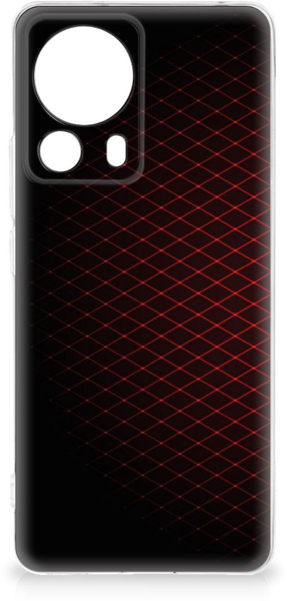 TPU Hoesje voor Xiaomi 13 Lite TPU bumper Geruit Rood