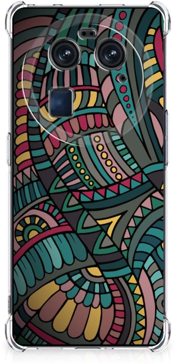 OPPO Find X6 Doorzichtige Silicone Hoesje Aztec