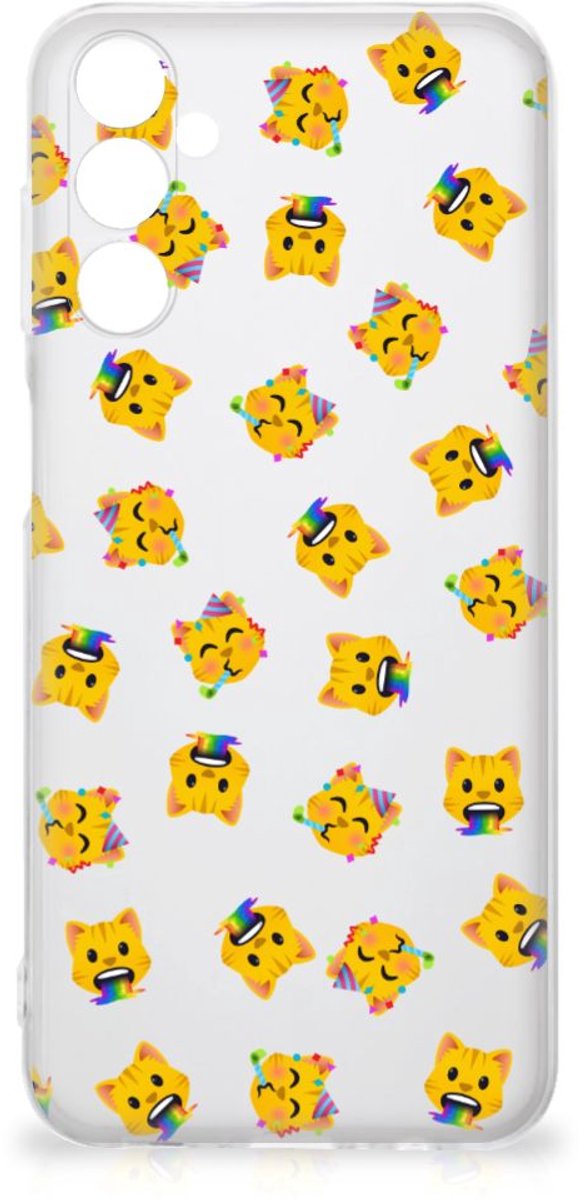 TPU bumper voor Samsung Galaxy M14 Katten Emojis