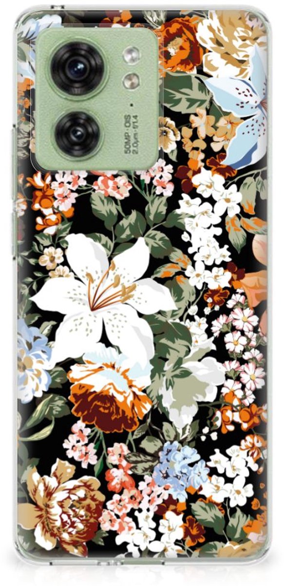 TPU Case voor Motorola Edge 40 Dark Flowers