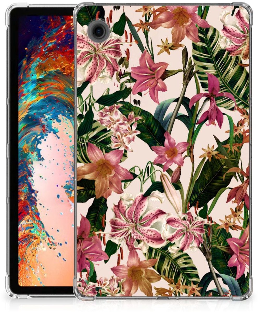 Samsung Galaxy Tab A9 Siliconen Hoesje Flowers