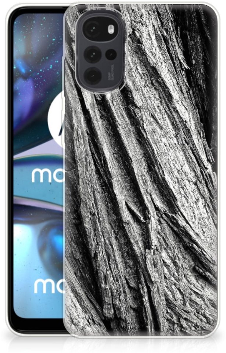 Bumper Hoesje Motorola Moto G22 Boomschors Grijs