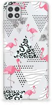 Belle coque arrière en TPU Samsung Galaxy A22 5G Coque pour téléphone portable Triangle Flamingo transparent
