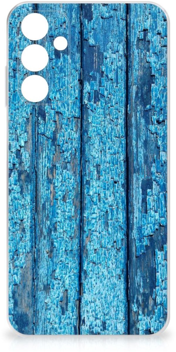 Samsung Galaxy A15 Bumper Hoesje Wood Blue