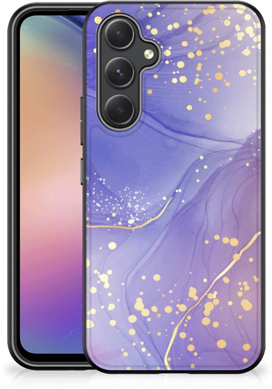 Coque colorée pour Samsung Galaxy A54, motif aquarelle violet