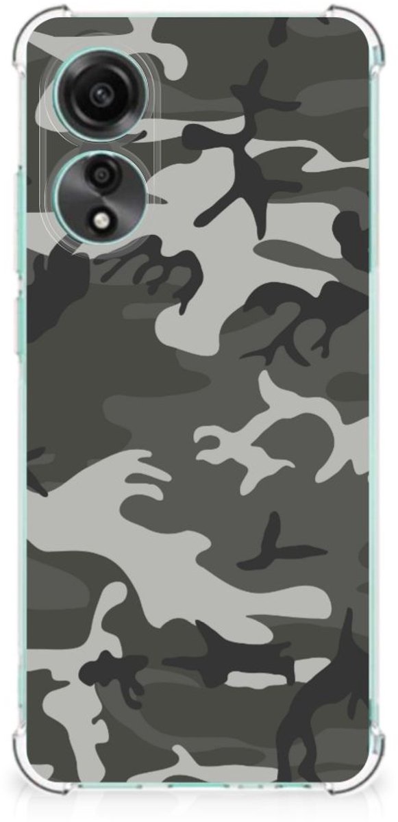OPPO A78 4G Doorzichtige Silicone Hoesje Army Light