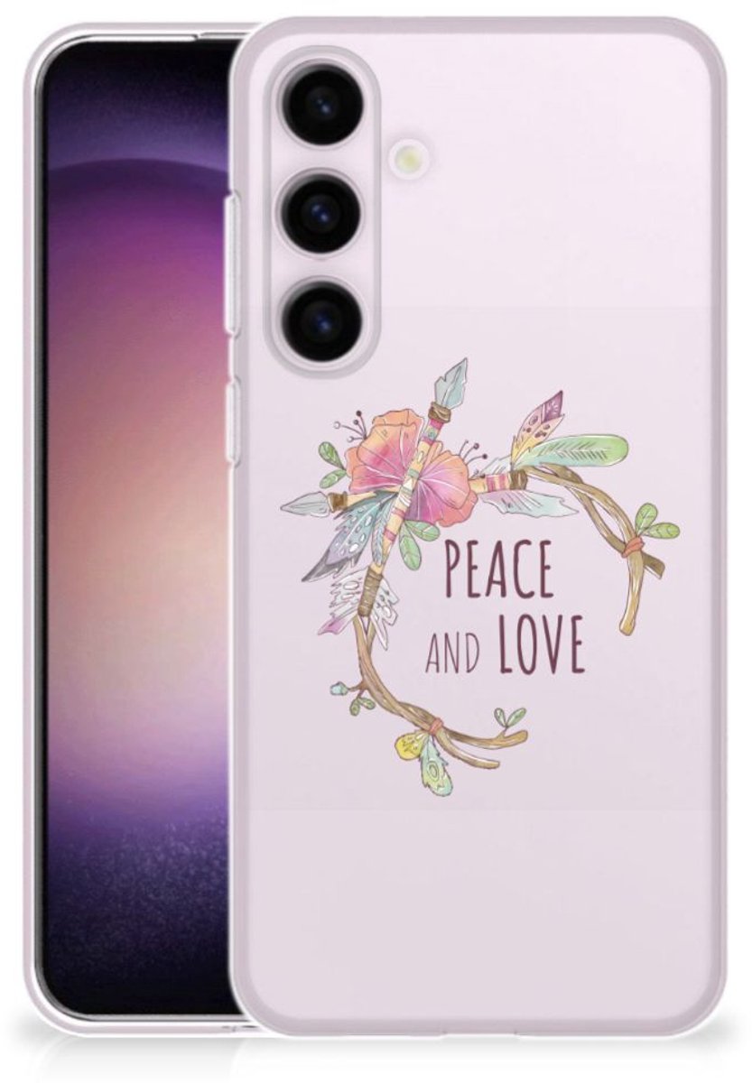 Samsung Galaxy S24 Telefoonhoesje met Naam Boho Text