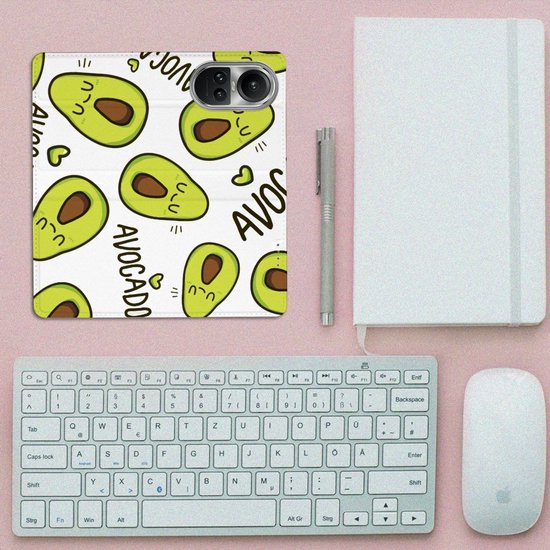 Bookcase mobile Valentine Gift Cheveux Convient pour OPPO Reno10 | 10 Pro Smart Cover Case Avocat Chantant