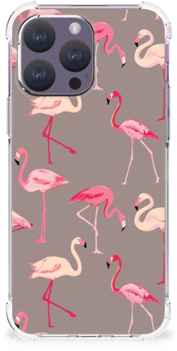 iPhone 15 Pro Max Case Anti-shock Flamingo