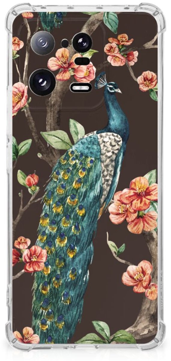 Xiaomi 13 Pro Case Anti-shock Pauw met Bloemen