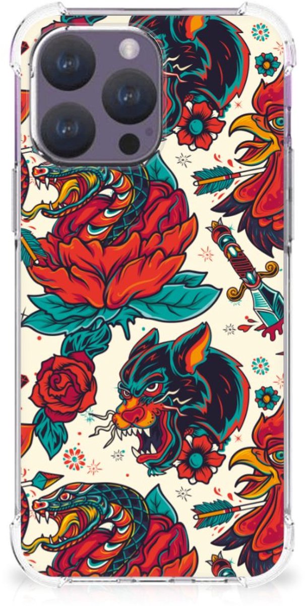 Anti-shock Hoesje met foto voor iPhone 15 Pro Max Old Skool