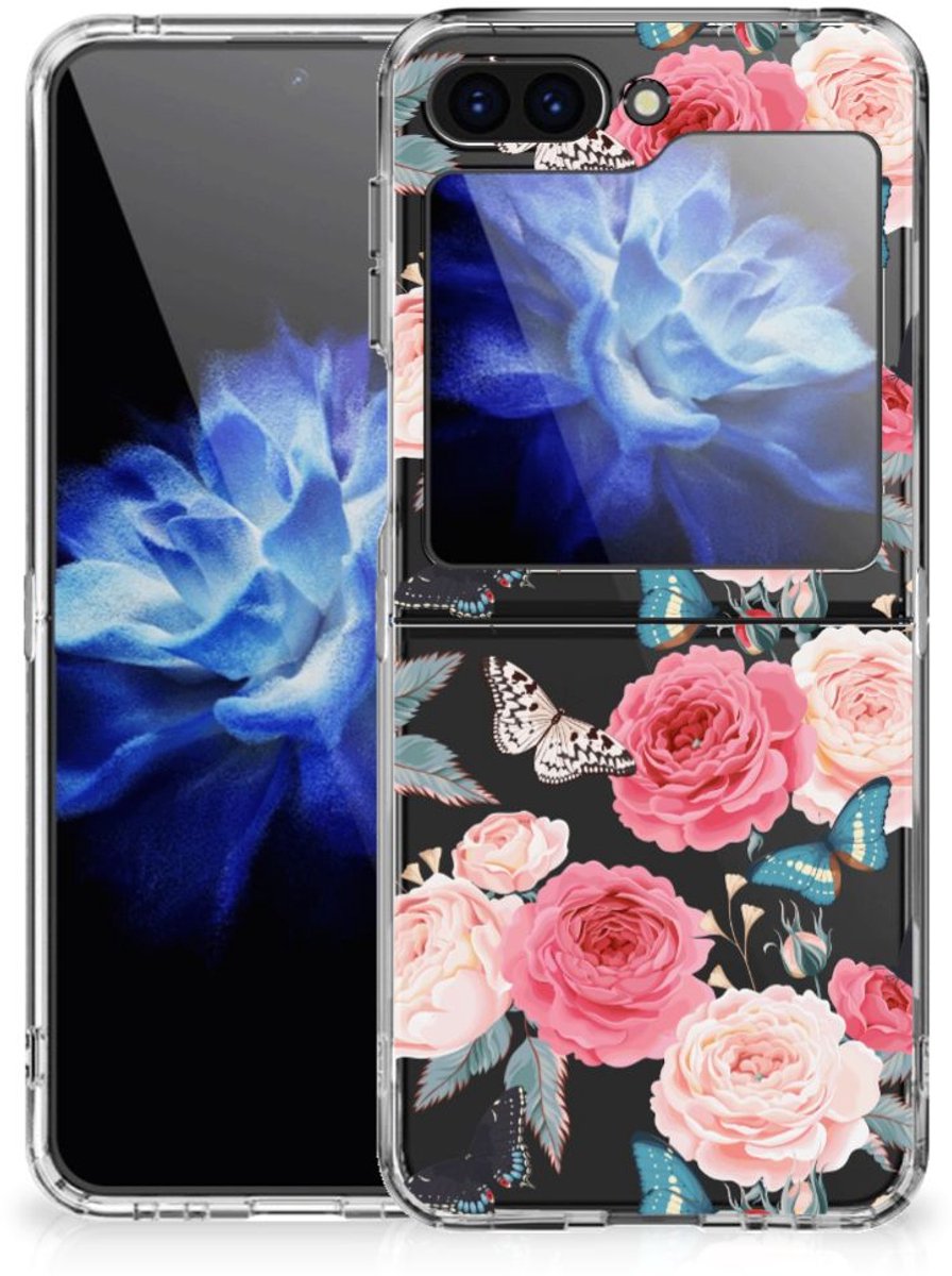 Samsung Galaxy Z Flip 5 TPU Case Butterfly Roses