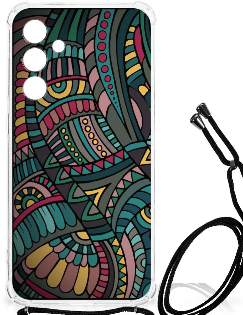 Samsung Galaxy A55 Doorzichtige Silicone Hoesje Aztec