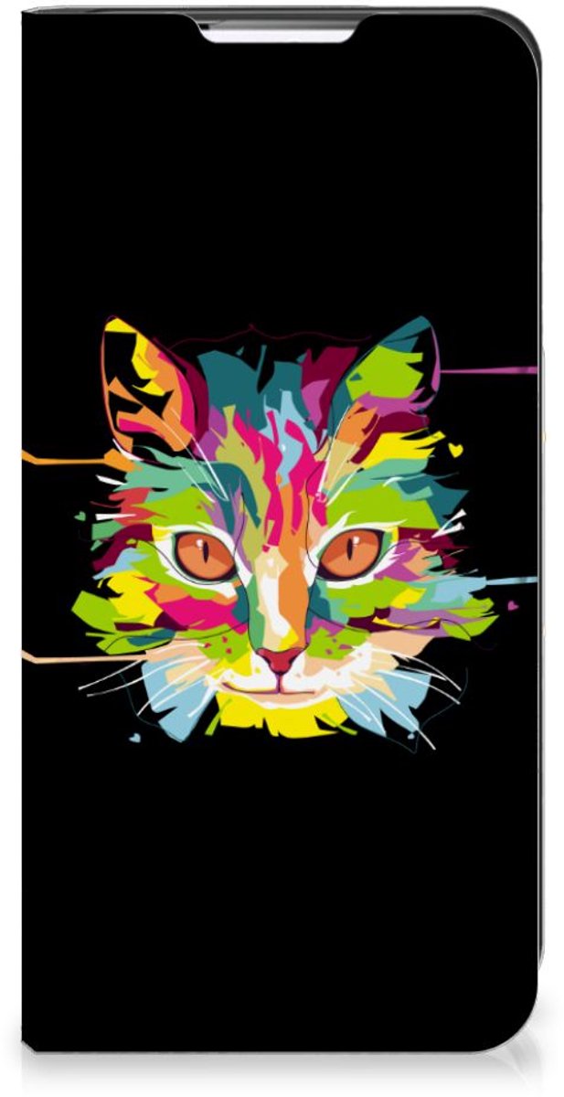 Standcase Hoesje voor Samsung Galaxy S22 Plus Magnet Case Cat Color