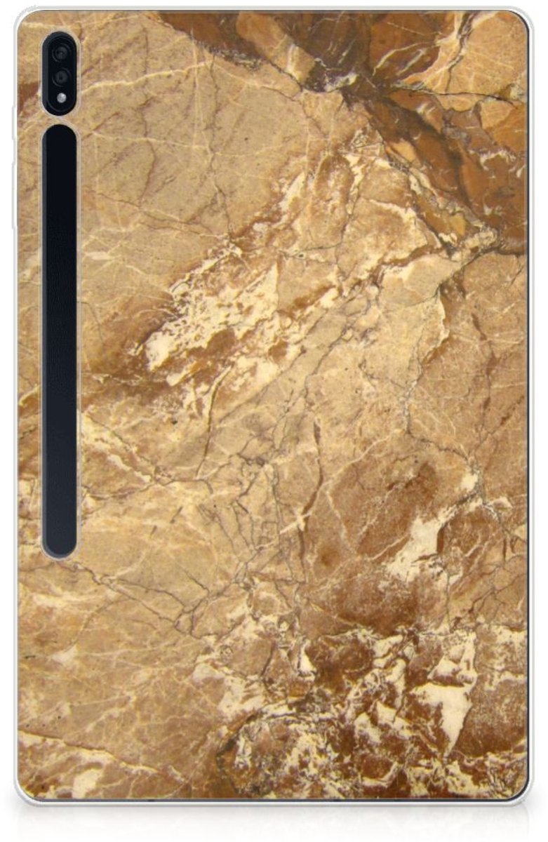 Samsung Galaxy Tab S7 Plus | S8 Plus Tablet Back Cover Marmer Creme