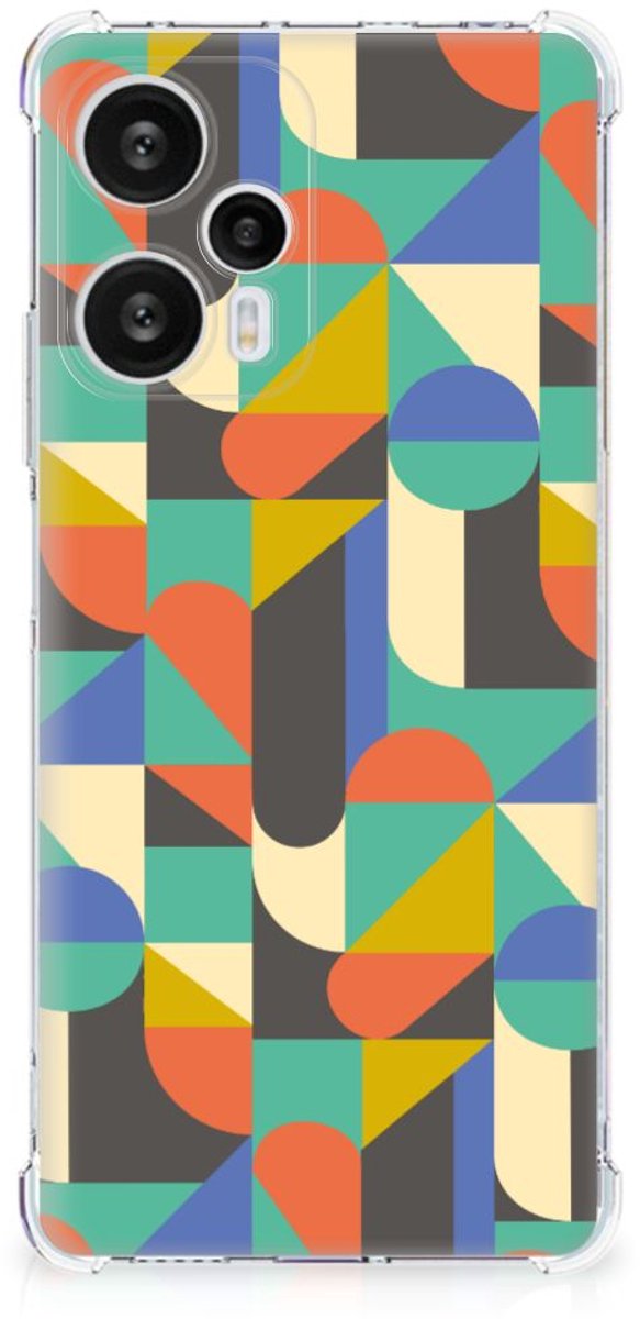 Xiaomi Poco F5 Doorzichtige Silicone Hoesje Funky Retro