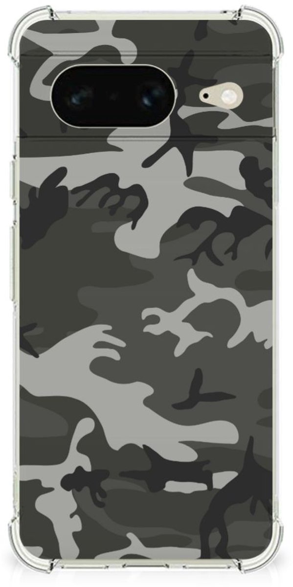 Google Pixel 8 Doorzichtige Silicone Hoesje Army Light