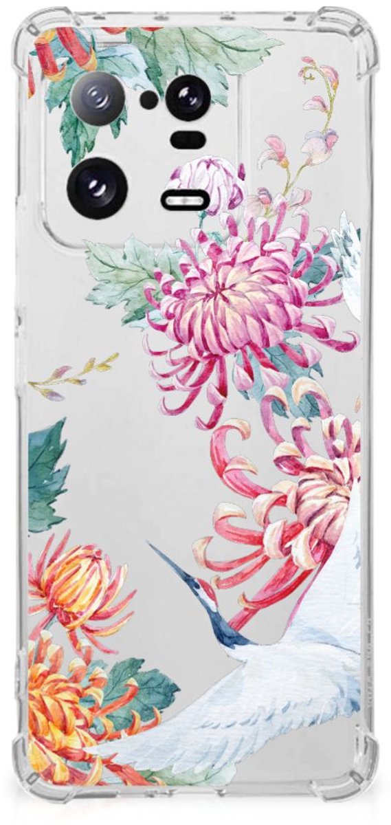 Xiaomi 13 Pro Case Anti-shock Bird Flowers