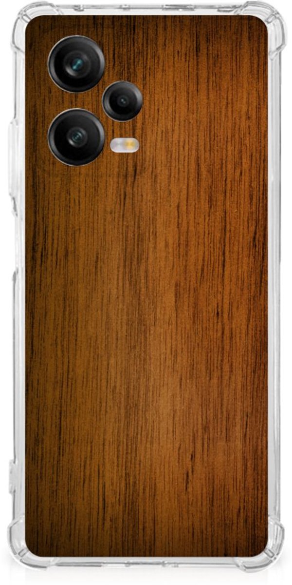Xiaomi Redmi Note 12 Pro Plus Stevig Telefoonhoesje Donker Hout