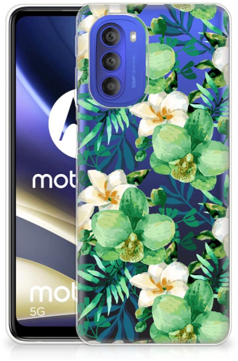 Motorola Moto G51 5G TPU Case Orchidee Groen