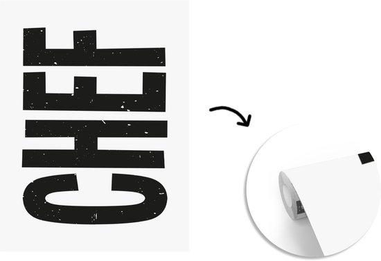 Behang - Fotobehang Chef - Japandi - Decoratie - Vintage - Breedte 160 cm x hoogte 220 cm