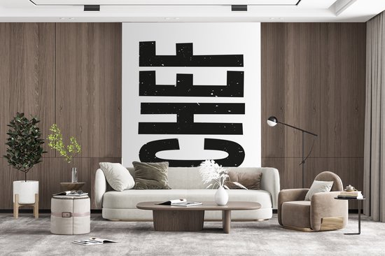 Behang - Fotobehang Chef - Japandi - Decoratie - Vintage - Breedte 160 cm x hoogte 220 cm