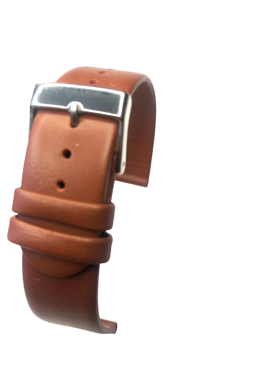 horlogeband-horlogebandje-18mm-echt leer-bruin-recht-zacht-plat-soepel leer-18 mm