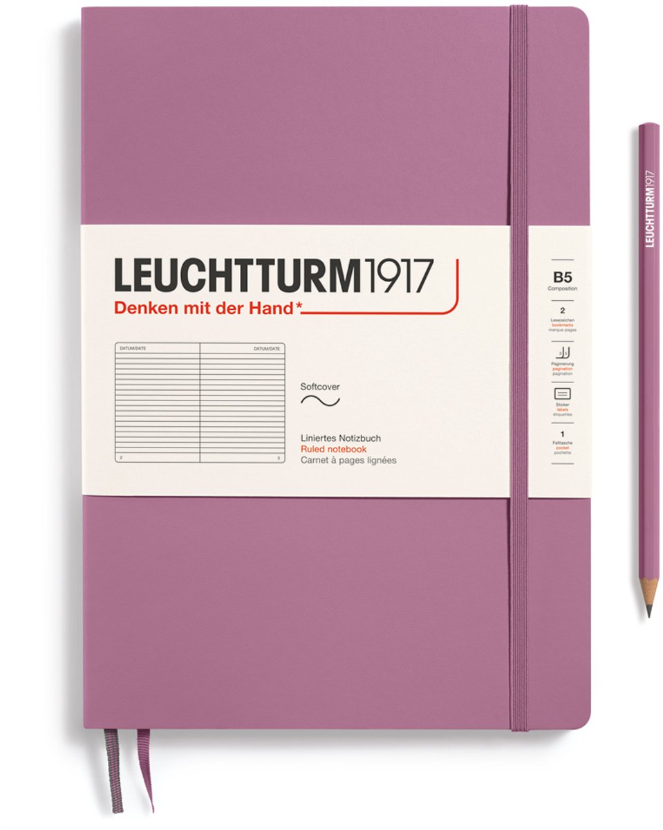 Leuchtturm1917 B5 Composition Notitieboek hardcover Ruled Dusty Rose