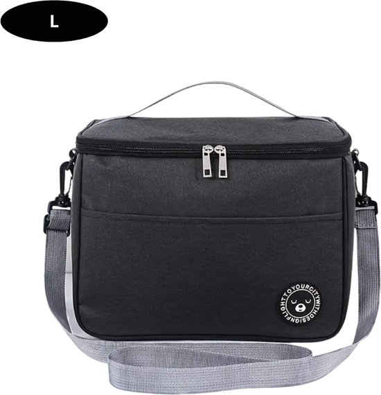 Sac isotherme Nivard - Glacière - Éléments de refroidissement - Glacière - Voiture - Sac à lunch - Plage - Zwart L