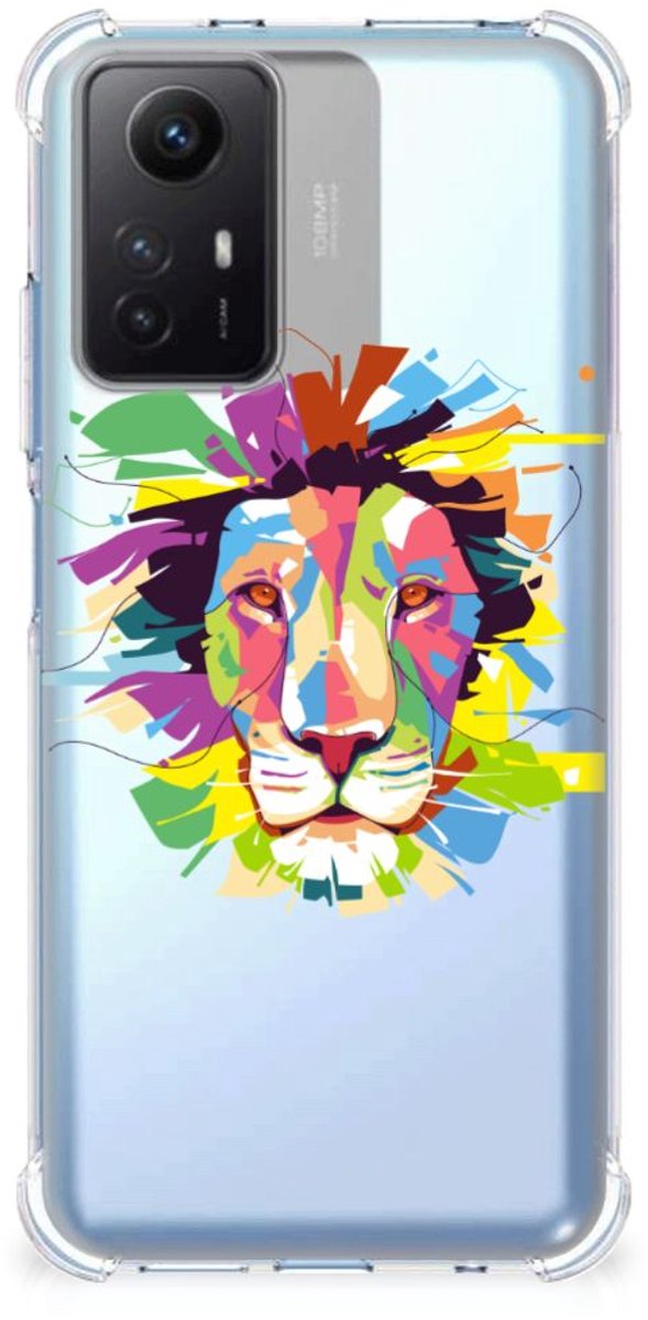 Xiaomi Redmi Note 12s Stevig Bumper Hoesje Lion Color