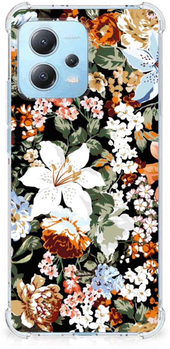 Case voor Xiaomi Redmi Note 12 5G Dark Flowers