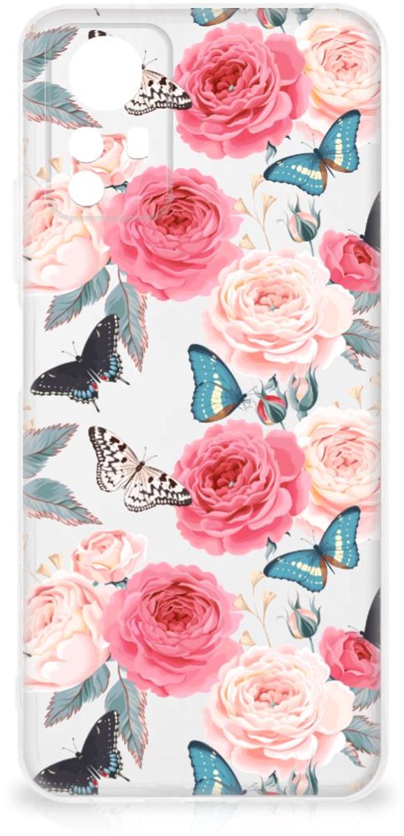 Xiaomi Redmi Note 12S TPU Case Butterfly Roses