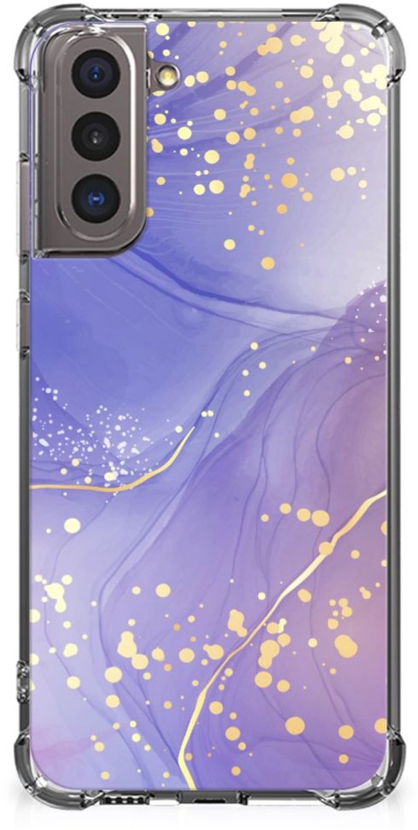 Back Cover voor Samsung Galaxy S21 Watercolor Paars