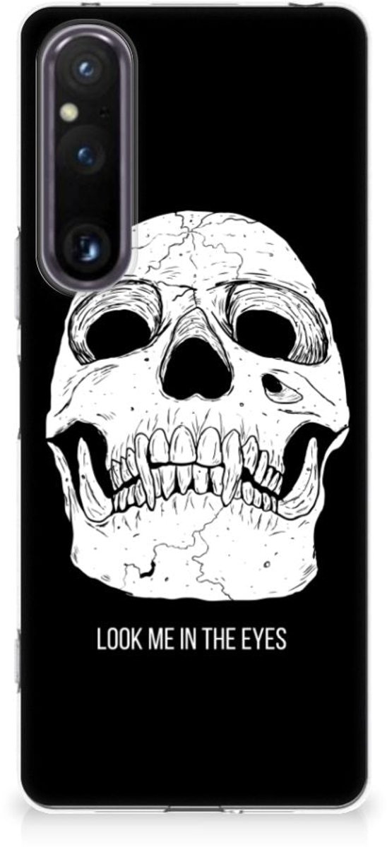 Silicone Back Case Sony Xperia 1 V Skull Eyes
