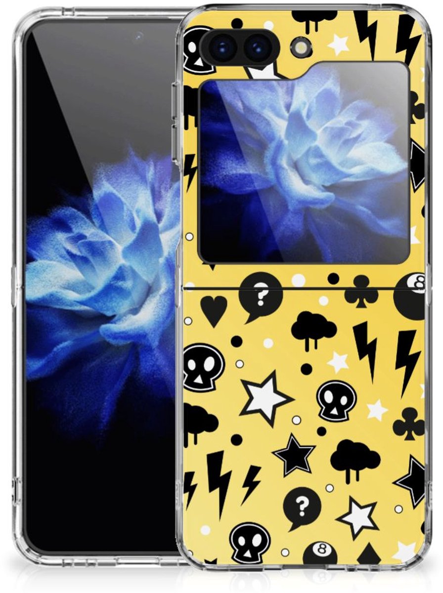 Silicone Back Case Samsung Galaxy Z Flip 5 Punk Geel