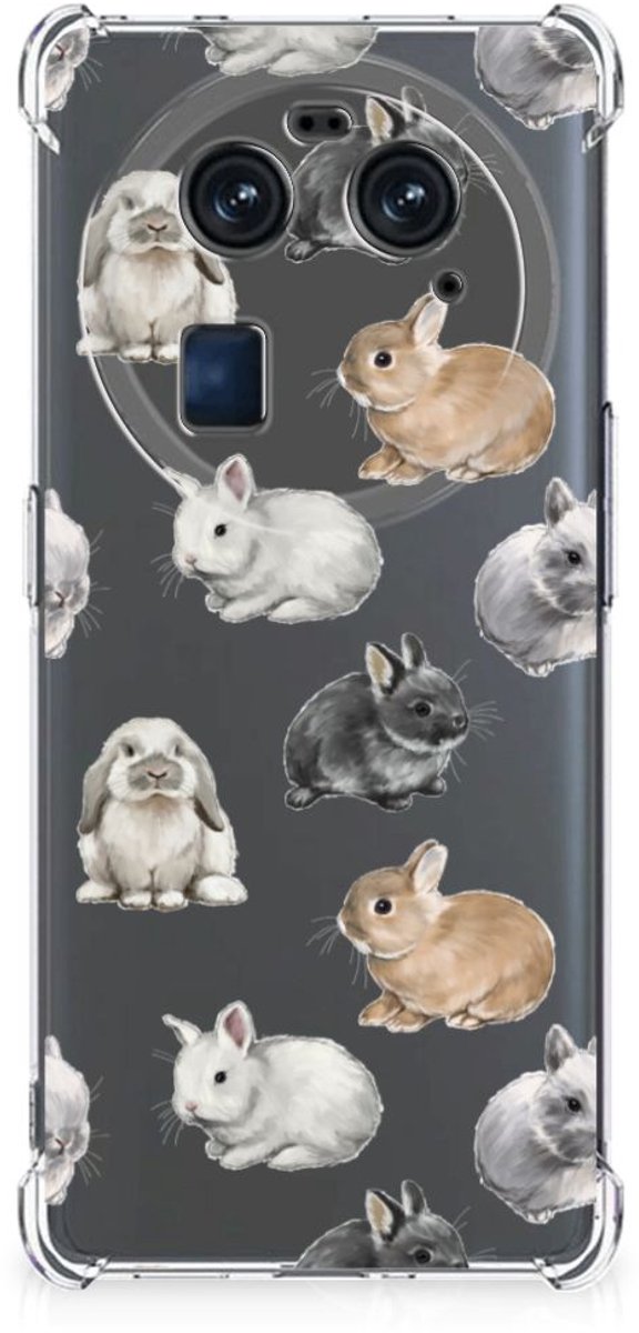 Case Anti-shock voor OPPO Find X6 Konijntjes