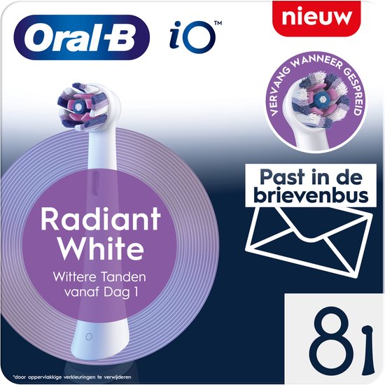 Oral-B iO Opzetborstels - Radiant White - Om Tanden Witter te Maken - 8 Stuks